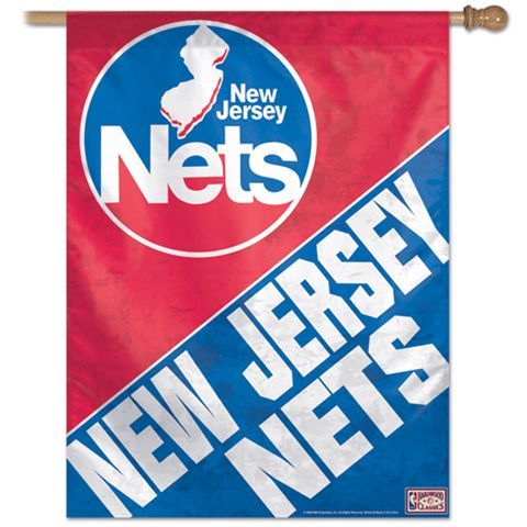 New Jersey Nets Flag - Throwback 27X37 House Flag Banner
