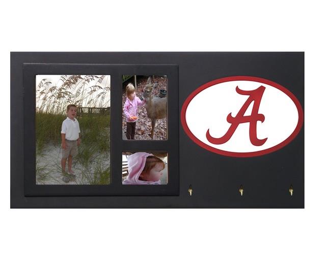 Alabama Crimson Tide Bama Picture Frame Key Holder Sign