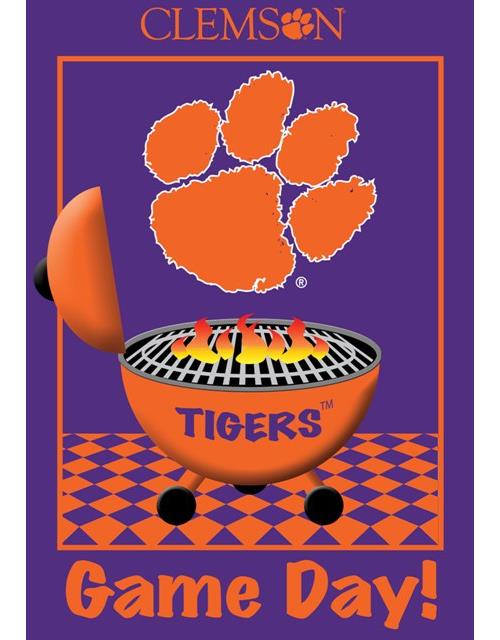 Clemson University Tigers Game Day Tailgating Flag