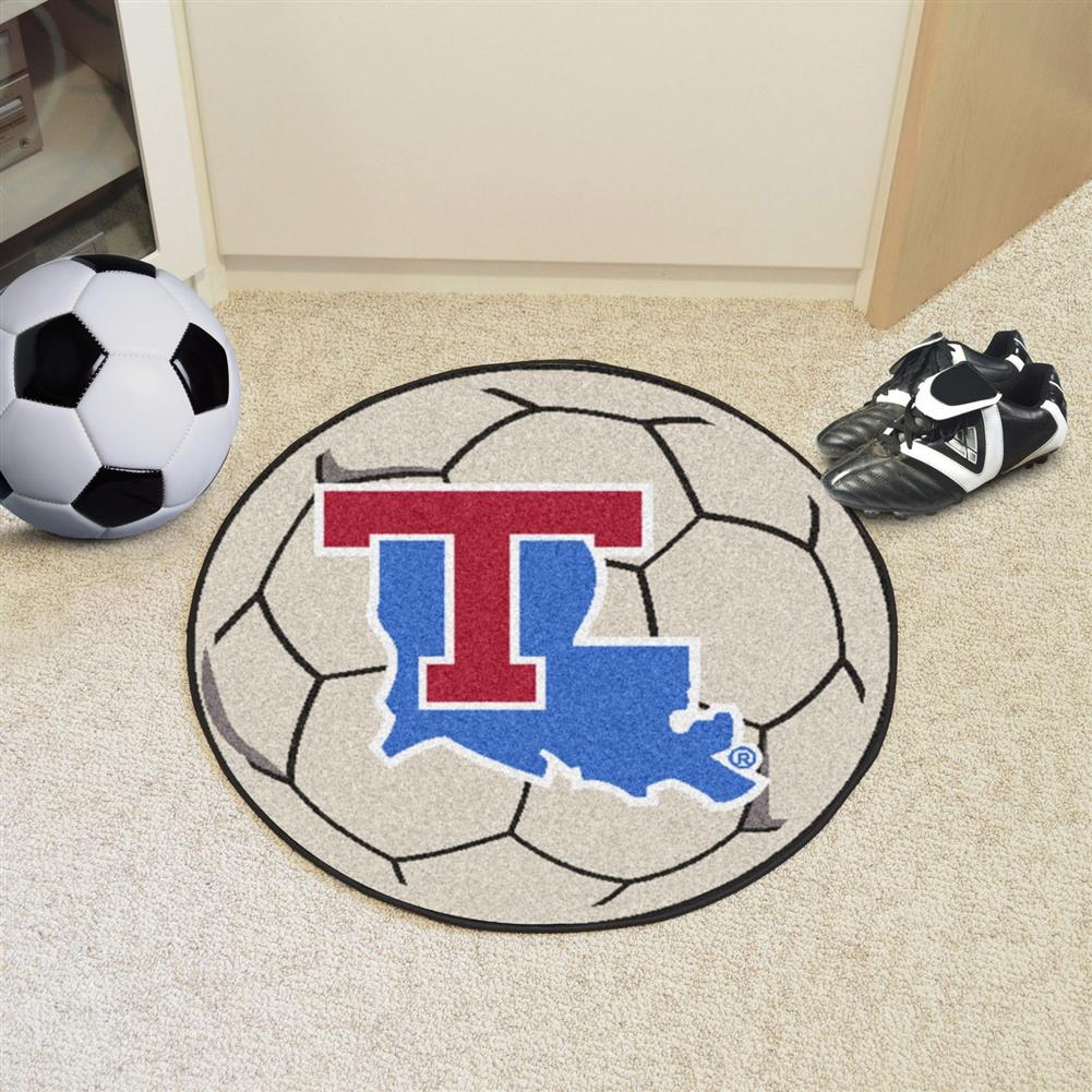 Louisiana Tech Bulldogs Soccer Ball Floor Rug Mat