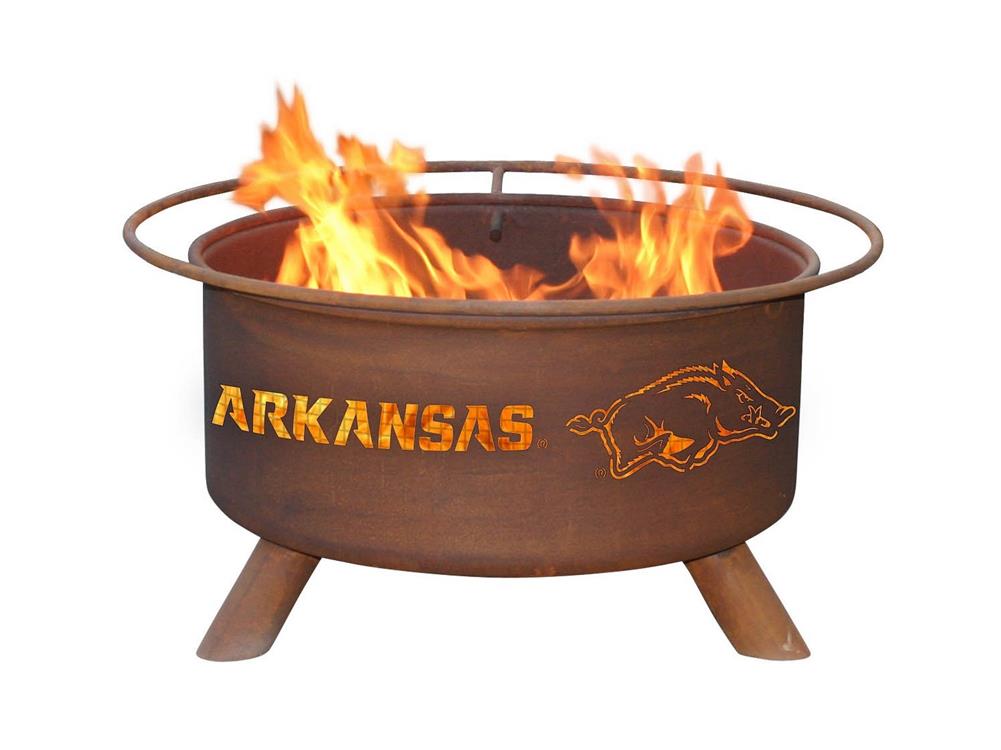 Arkansas Razorback Portable Steel Fire Pit Grill