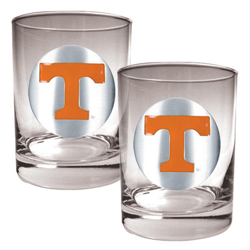 Tennessee Volunteers Vols UT Rock Glass Set of Two