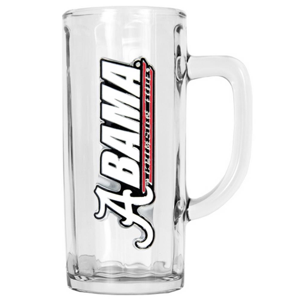 Alabama Crimson Tide Bama Large Glass Beer Tankard
