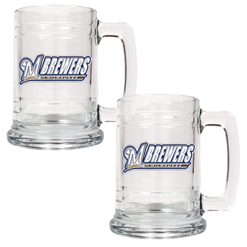 Milwaukee Brewers Set of 2 Beer Mugs