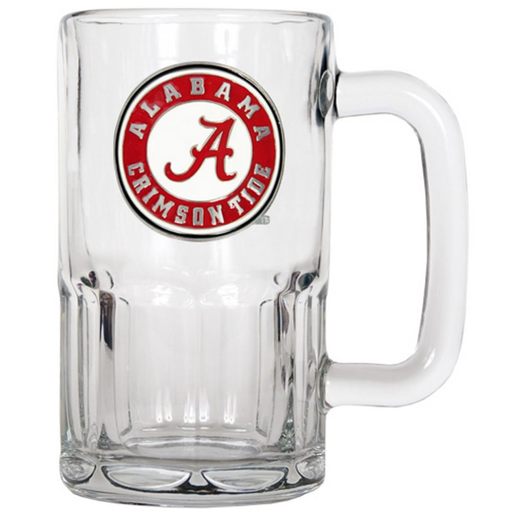 Alabama Crimson Tide Bama Large Glass Beer Mug