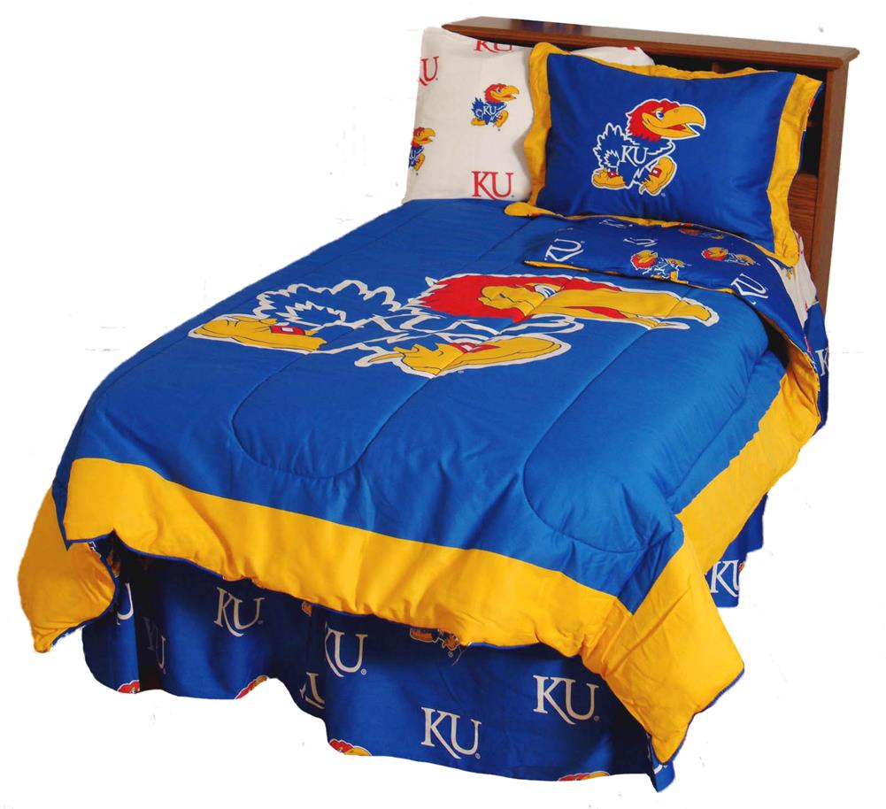Kansas Jayhawks KU Bedding Comforter & Sham