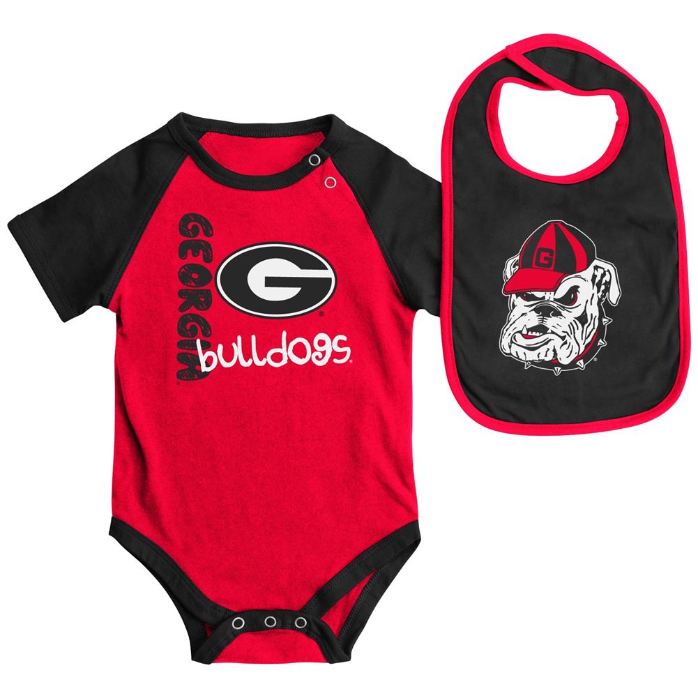 Infant Bulldogs UGA Onesie and Team Color Bib Set eBay