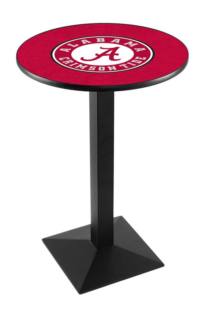 Alabama Crimson Tide Round Pub Table With Black Base