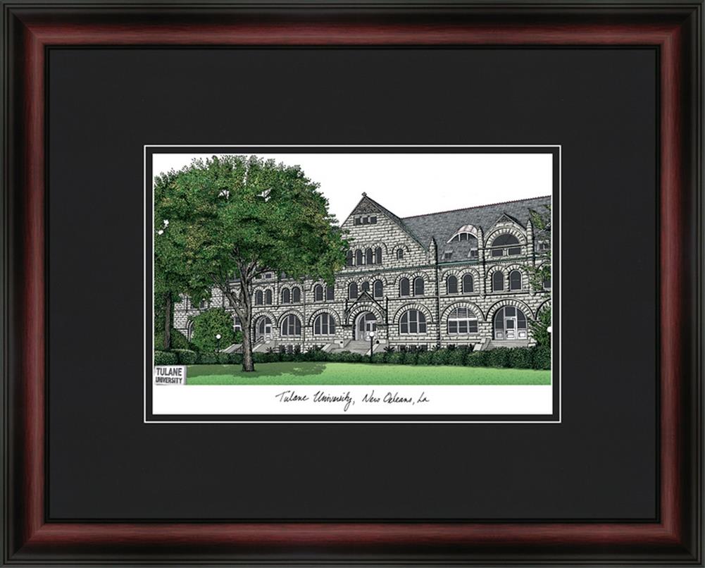 Framed & Matted Picture Tulane Green Wave