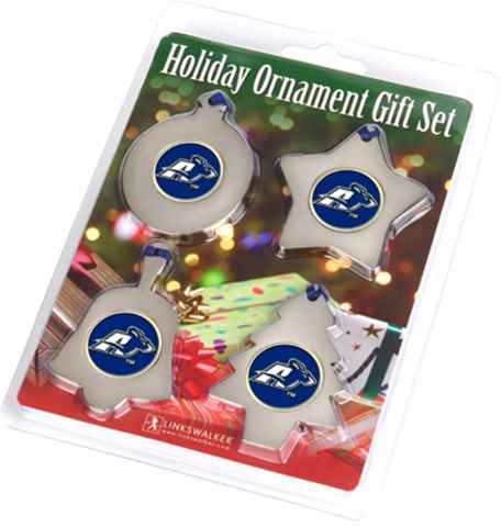 University of Akron Zips 4 Pack Christmas Tree Ornaments
