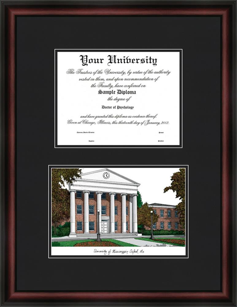 Ole Miss Rebels Diploma Frame & Lithograph Print