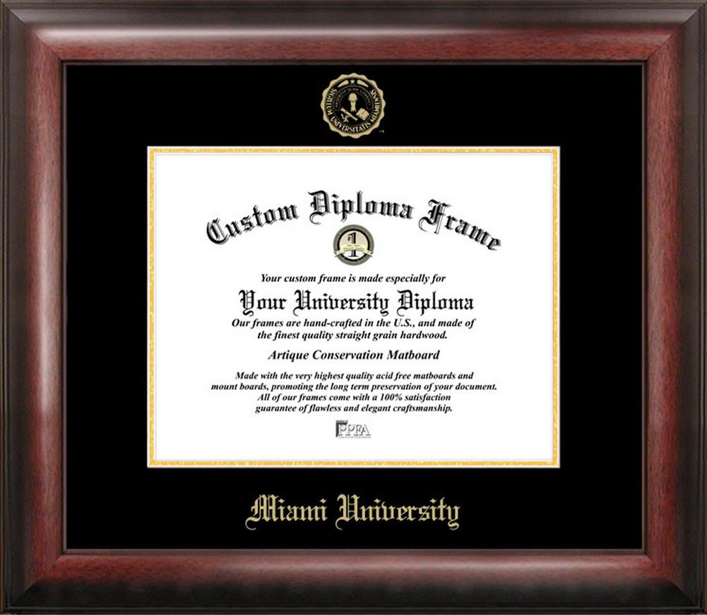 Miami of Ohio Redhawks Home Office Diploma Picture Frame