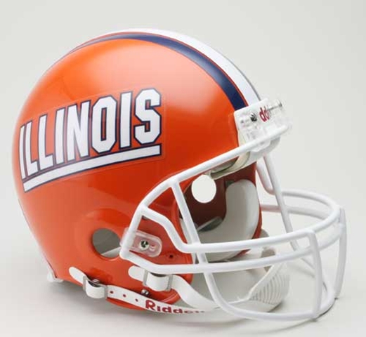 University of Illinois Full Size Riddell Replica Autograph Helmet