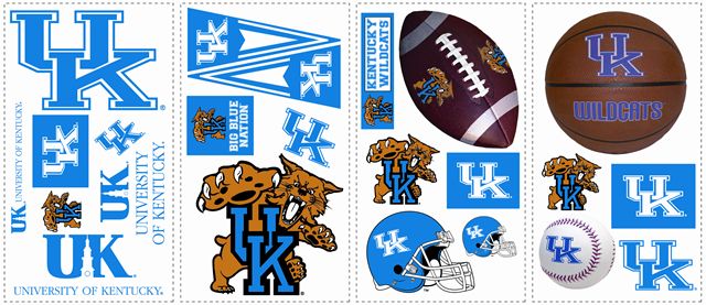 Kentucky Wildcats UK Kids Removable Wall Graphics Stickers