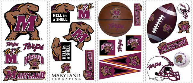 University of Maryland Terps Kids Removable Wall Graphics Stickers