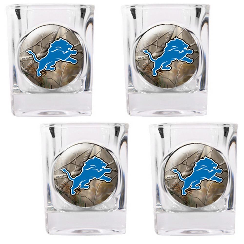 Detroit Lions 4 Piece Square Shot Glass Set