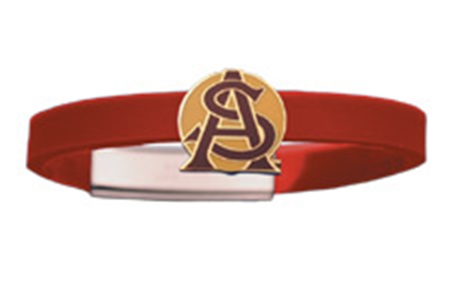 Arizona State University Rubber Slider Athletic Bracelet