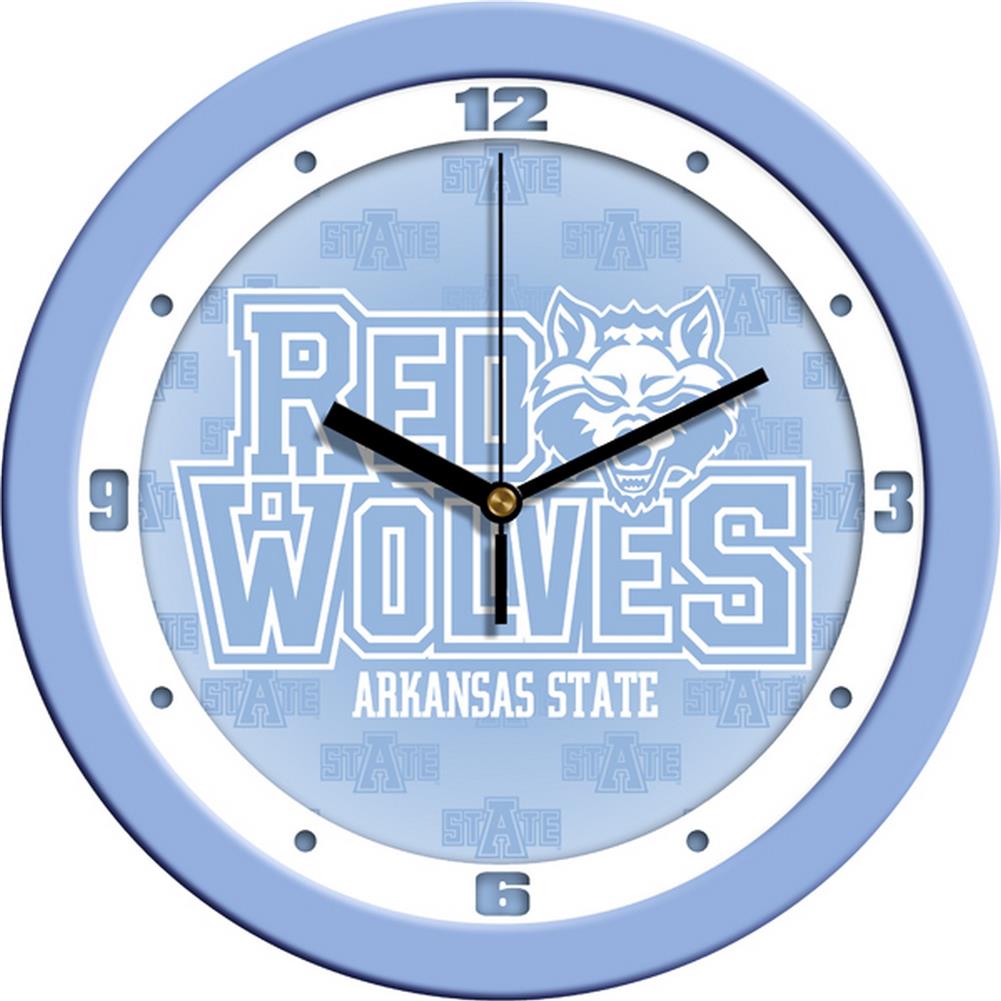 Arkansas State Red Wolves Glass Wall Clock