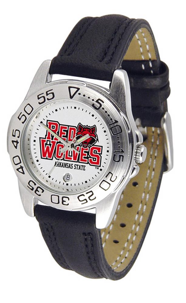 Arkansas State Red Wolves Women's Leather Band Sports Watch