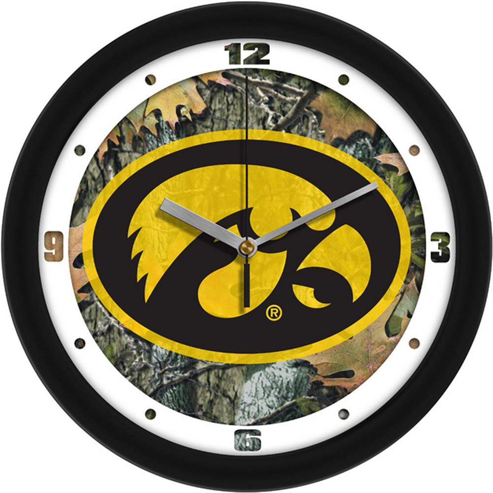 University of Iowa Hawkeyes Glass Wall Clock
