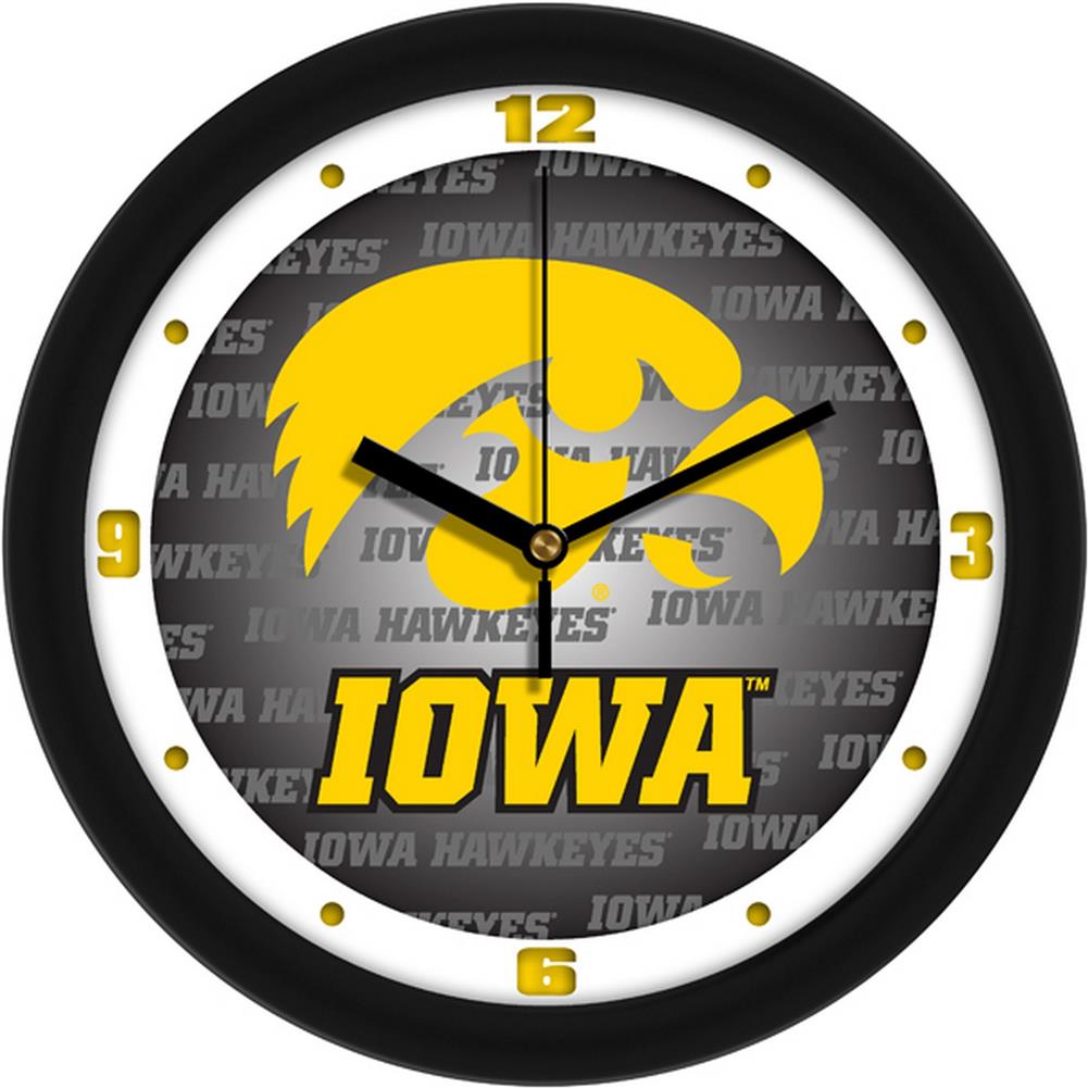 University of Iowa Hawkeyes Glass Wall Clock