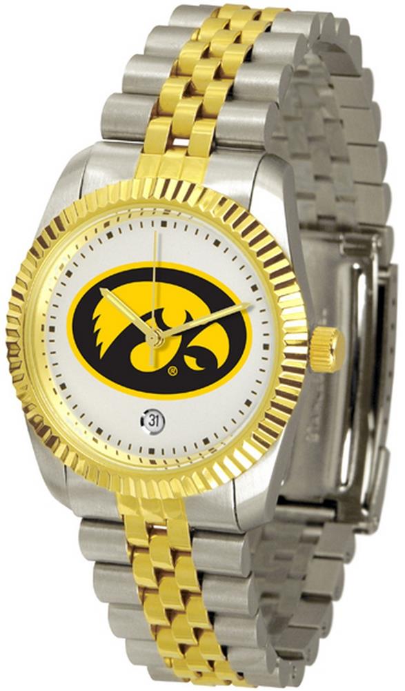 University of Iowa Hawkeyes Men's Two Tone Gold Dress Watch