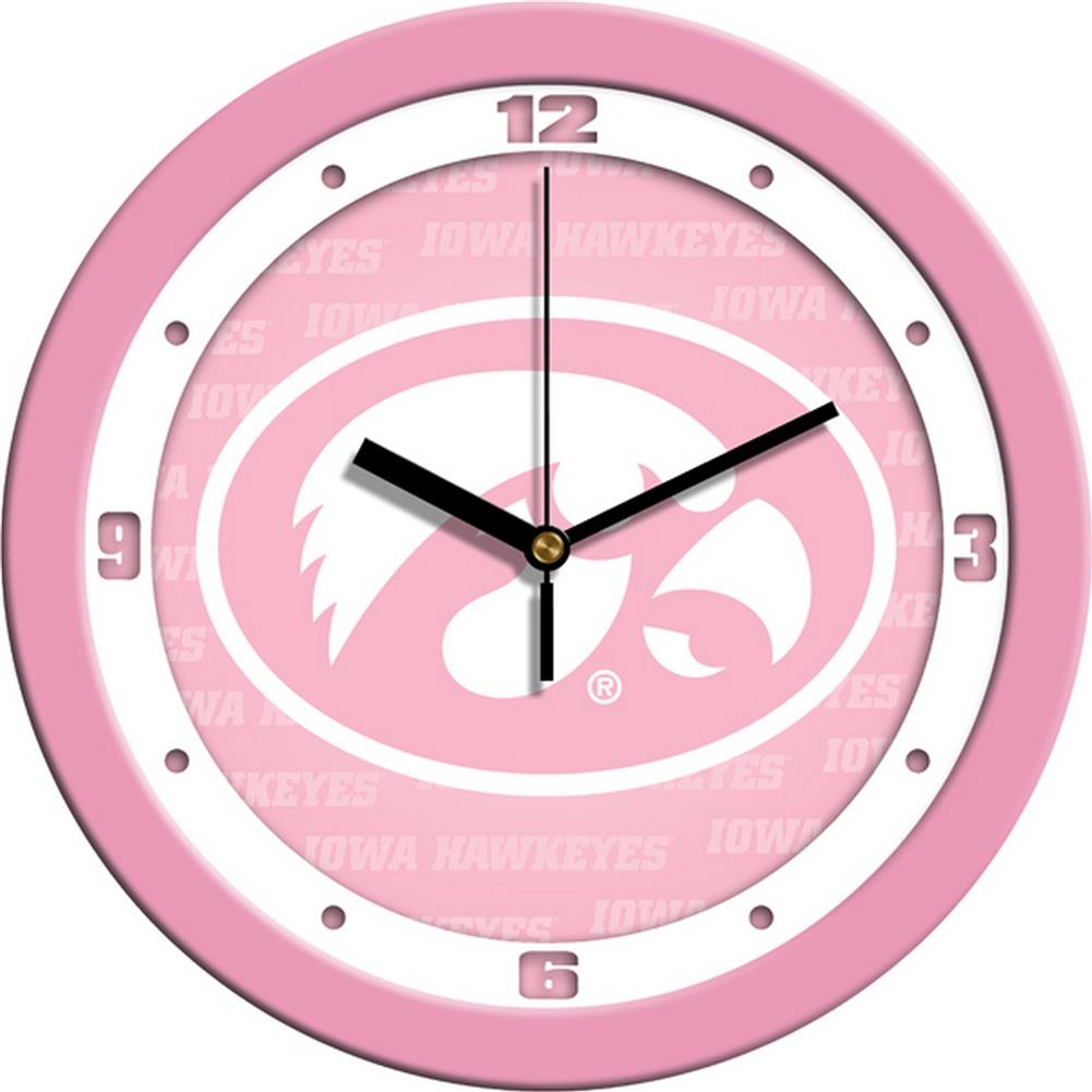 University of Iowa Hawkeyes Glass Wall Clock