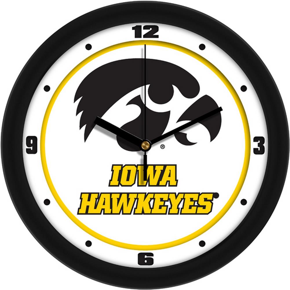 University of Iowa Hawkeyes Glass Wall Clock