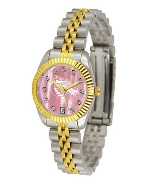 UAB Blazers Ladies Gold Dress Watch With Crystals
