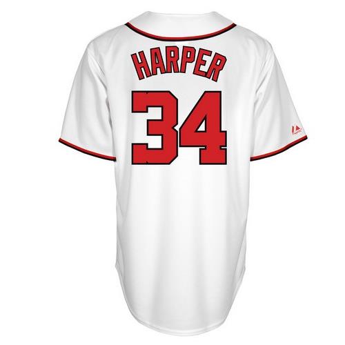 Bryce Harper Majestic Mens Replica Player Jersey