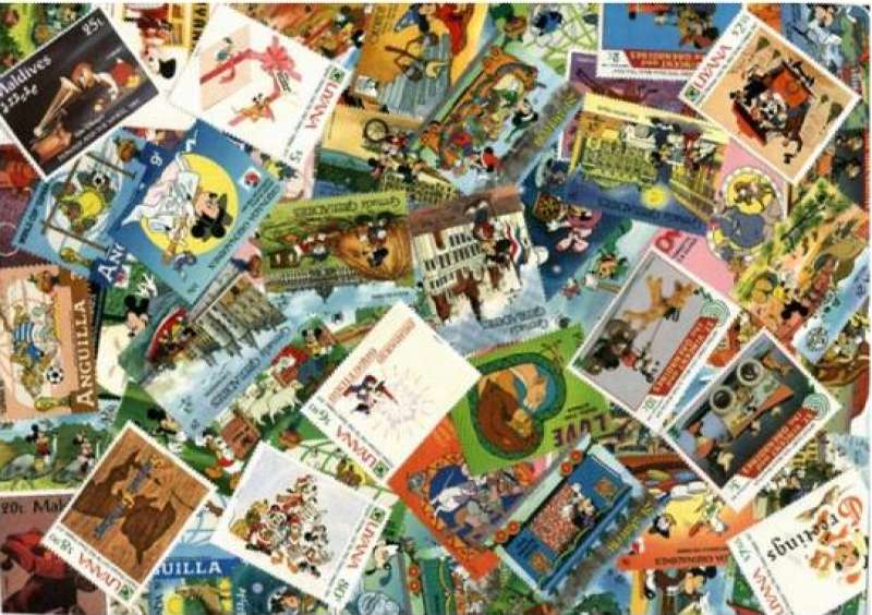 Disney Stamp Collection 100 Different Stamps eBay