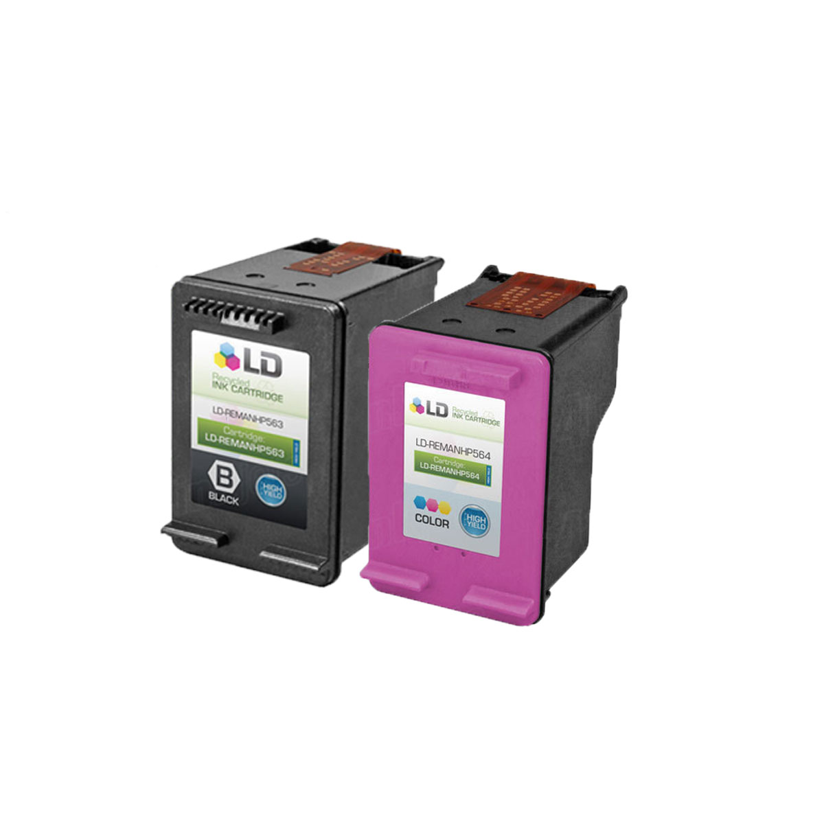 2pk 61XL CH563WN Black & CH564WN Color Printer Ink Cartridge for HP