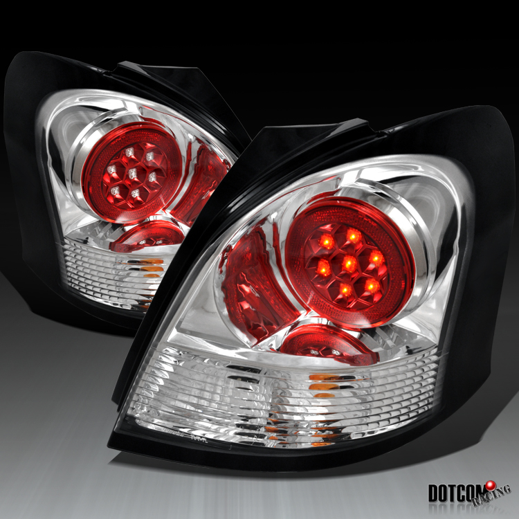 0608 TOYOTA YARIS HATCHBACK 3DR CHROME LED TAIL LIGHTS