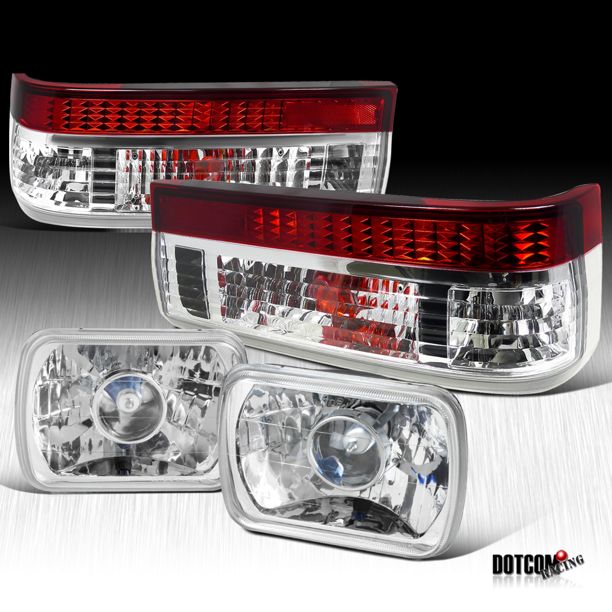 19831987 Toyota Corolla AE86 Projector Headlights W/ Red Clear Tail
