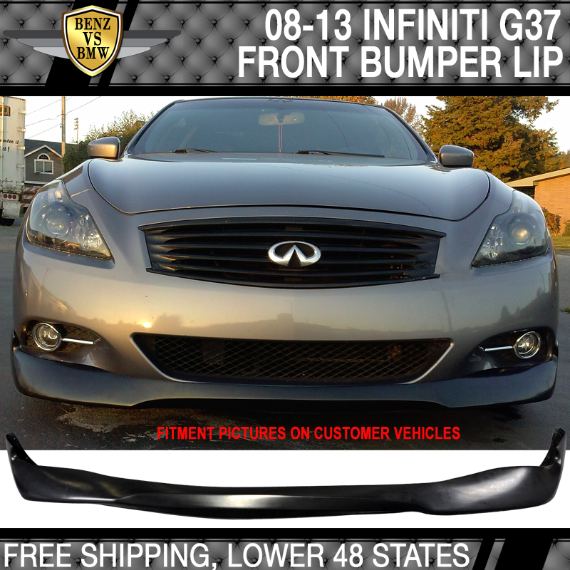 0813 Fit For Infiniti G37 Coupe 14 Q60 EVO Urethane Front Bumper Lip
