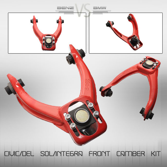Honda Civic Front Upper Control Arm Camber Kit Adjustable Red