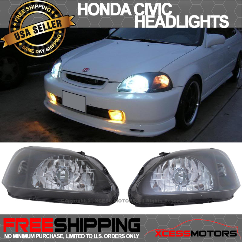 Civic EK 3D BYS Front + Rear Bumper Lip + Fog Lights Grille