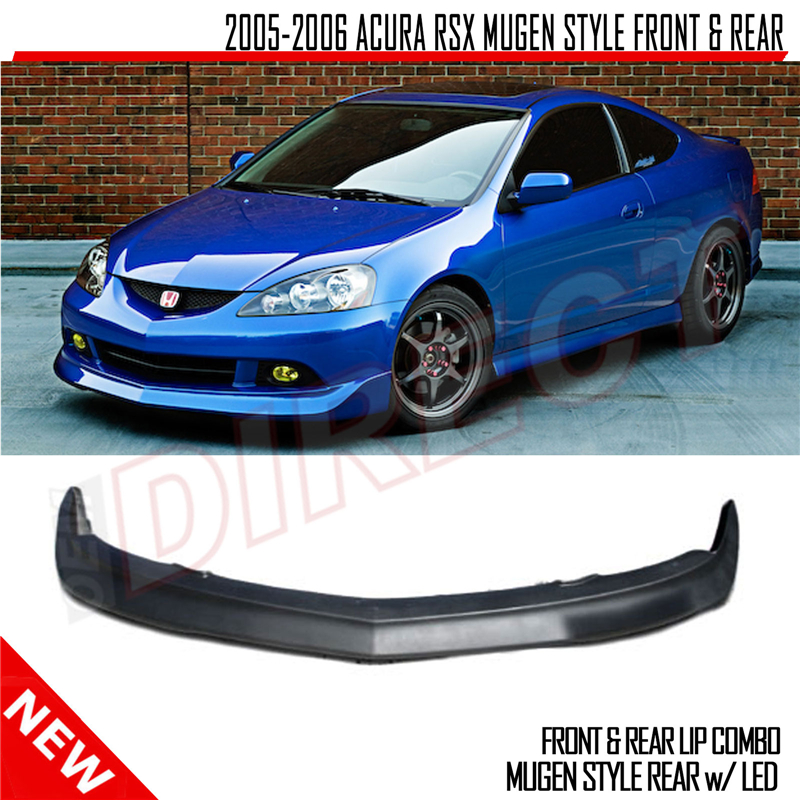0506 Acura RSX 2Dr Mugen Style Front And Rear Lip Combo W/ Led Brake