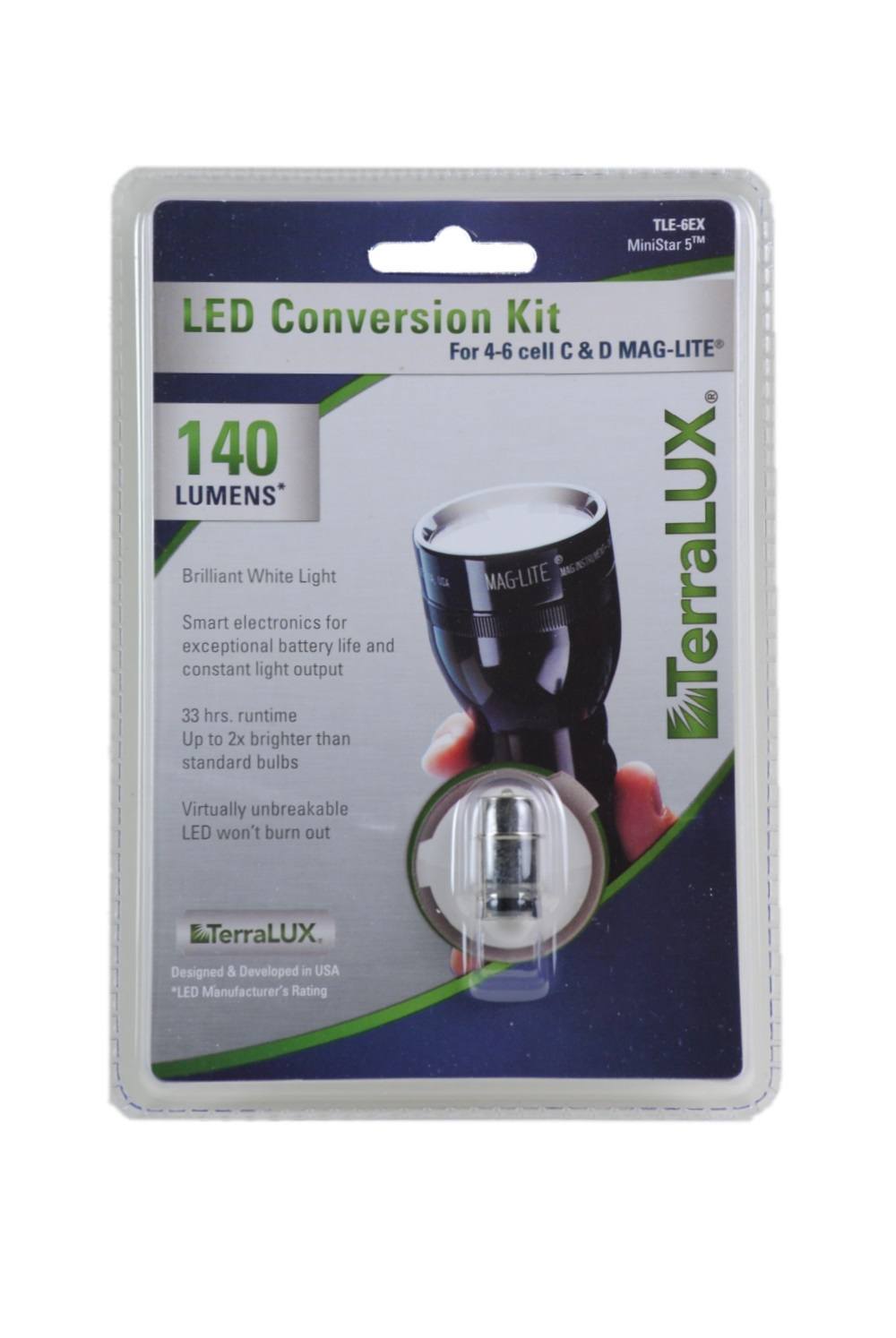 Terralux TLE6EX MiniStar 5 LED Upgrade Conversion Kit, 46 cell C & D