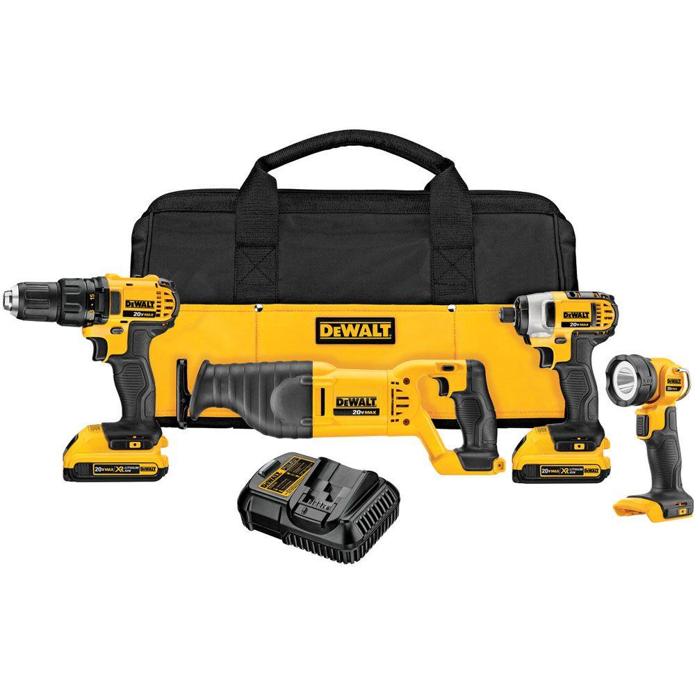 Dewalt DCK420D2 20V MAX Cordless LithiumIon 4Tool Combo Kit