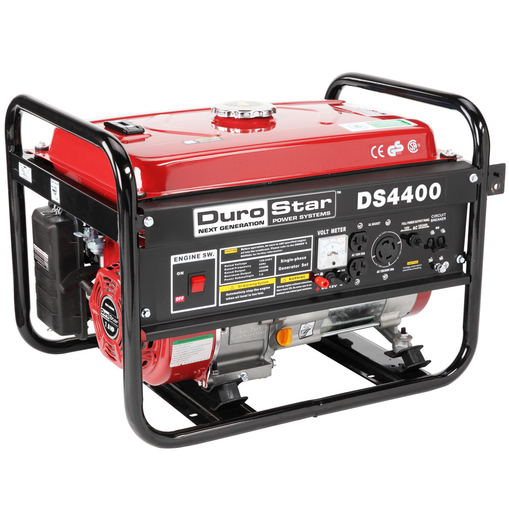 DuroStar 4400 Watt Quiet Portable Recoil Start Gas Powered Generator