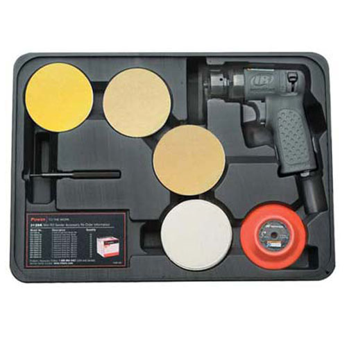 Ingersoll Rand 3128K Air Mini Random Orbit Orbital Sander Kit Tool