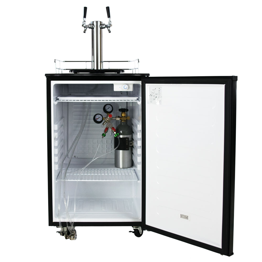 KeggerMeister KM5600BK Dual Tap Pour Kegerator Keg Beer Dispenser