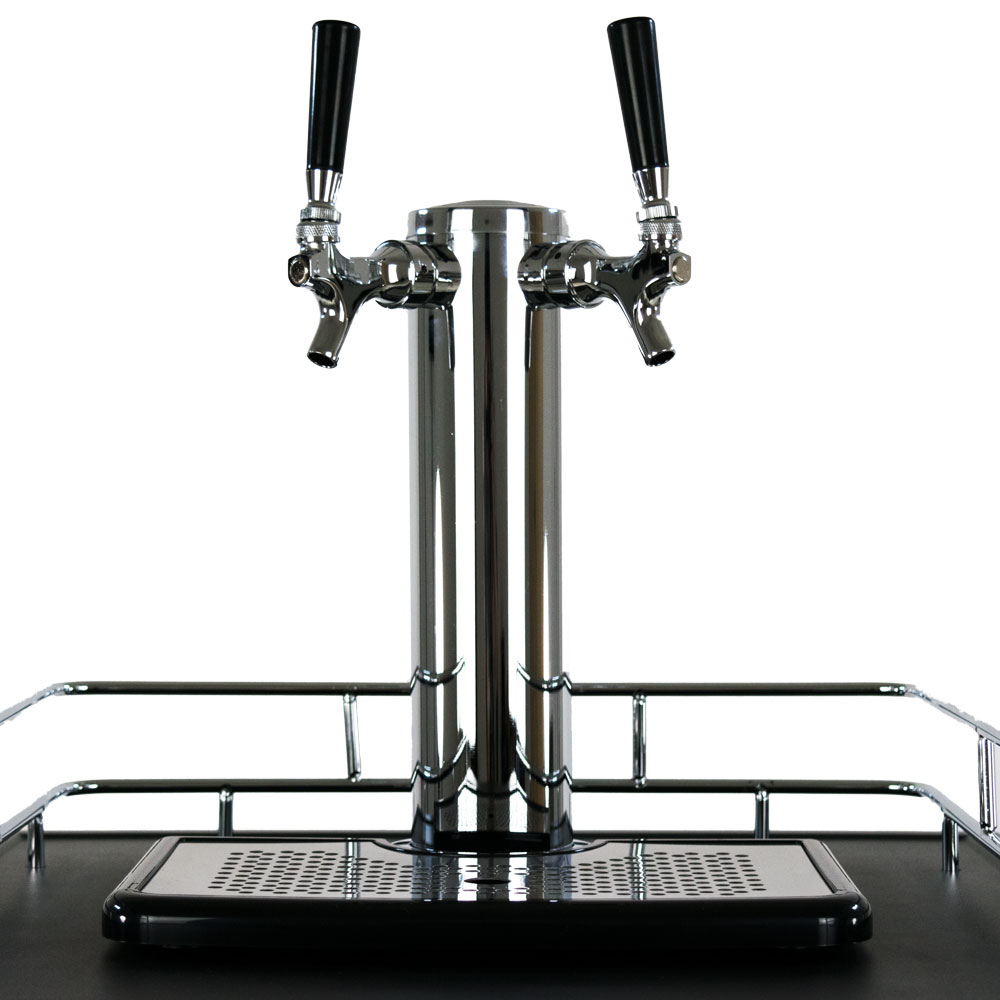 KeggerMeister KM5600BK Dual Tap Pour Kegerator Keg Beer Dispenser