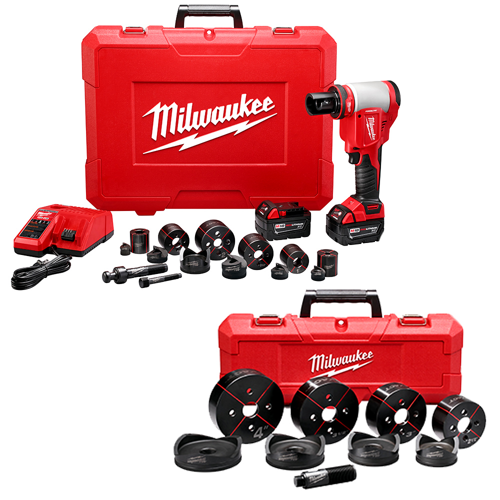 Milwaukee 267623 M18 18V 10 Ton Knockout Tool 1/2" To 4" w/ Batteries