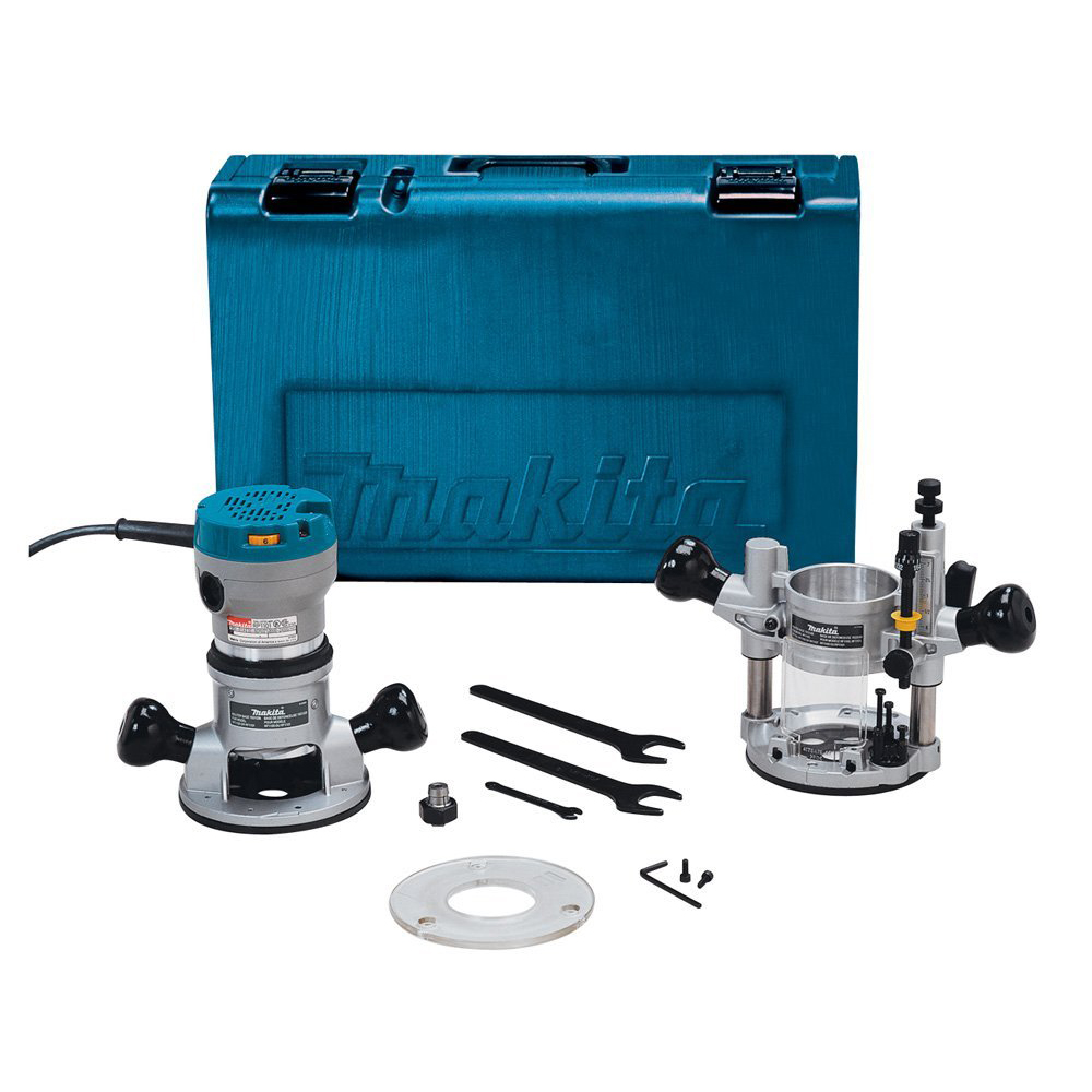 Makita RF1101KIT2 2-1//4-Hp 11.0 Amp 8,000-24,000 Rpm Plunge Router Kit