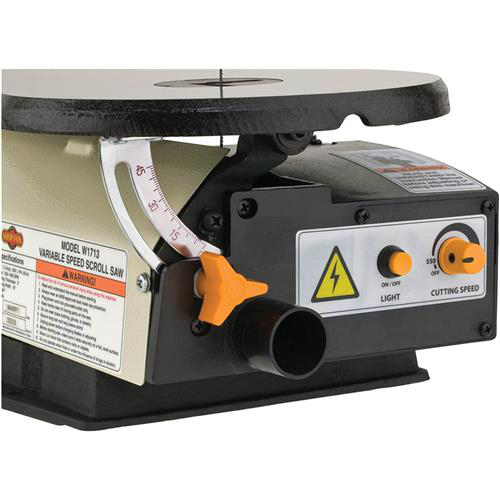 Shop Fox W1713 16" Variable Speed Scroll Saw with Work Light and Dust
