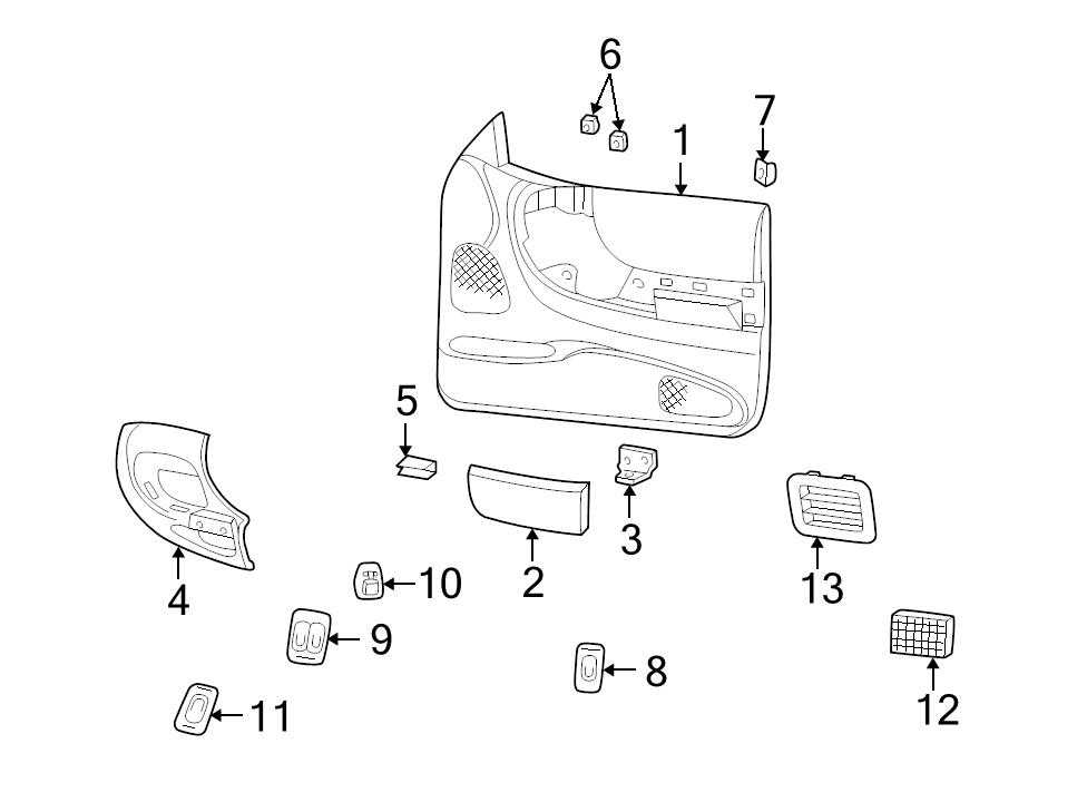 OEM FRONT DOOR AJAR SWITCH 20012002 MAZDA B2300 B2500 B3000 B4000 