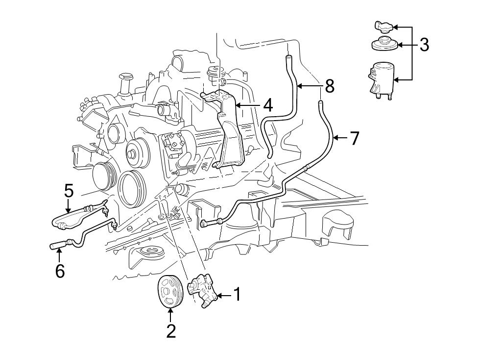 GENUINE FORD OEM POWER STEERING PRESSURE HOSE 200408 F150 MARK LT F150
