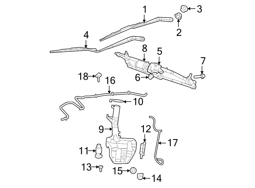 NEW OEM WINDSHIELD WASHER FLUID HOSE 20082015 GRAND CARAVAN TOWN & COUNTRY eBay